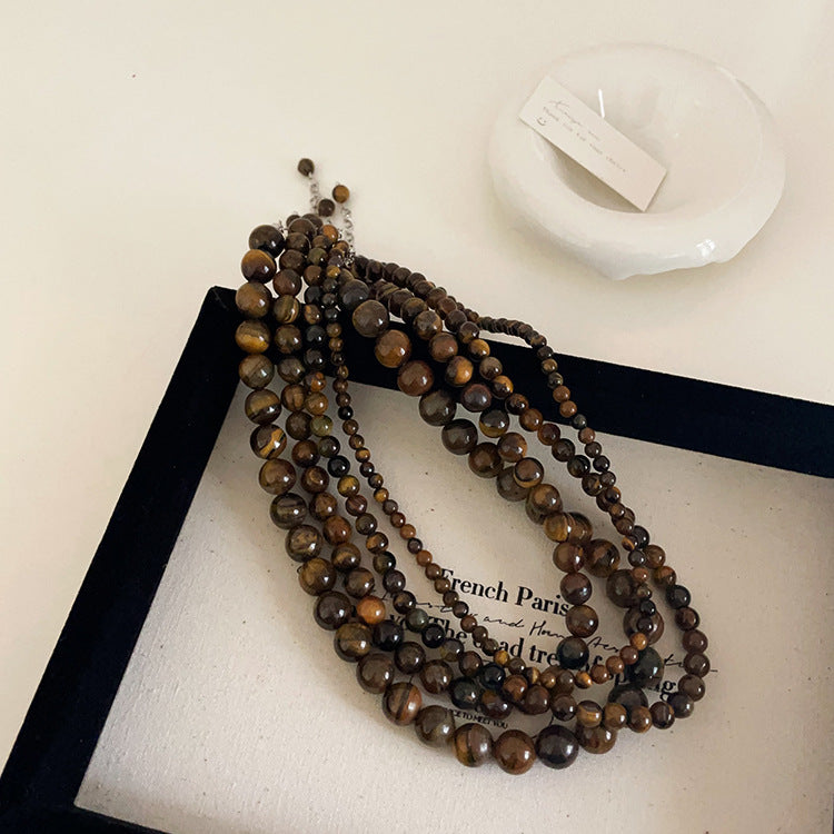 Women's Stone Beaded Design Sense Niche Simple Necklaces