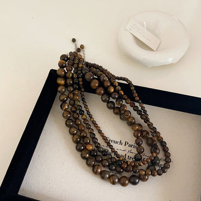 Women's Stone Beaded Design Sense Niche Simple Necklaces