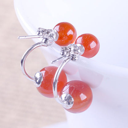 Sier Female Temperament Sier-plated Ear Korean Earrings