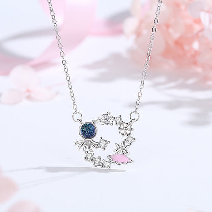 Female Korean Dopamine Ornament Octopus You Quilt Necklaces