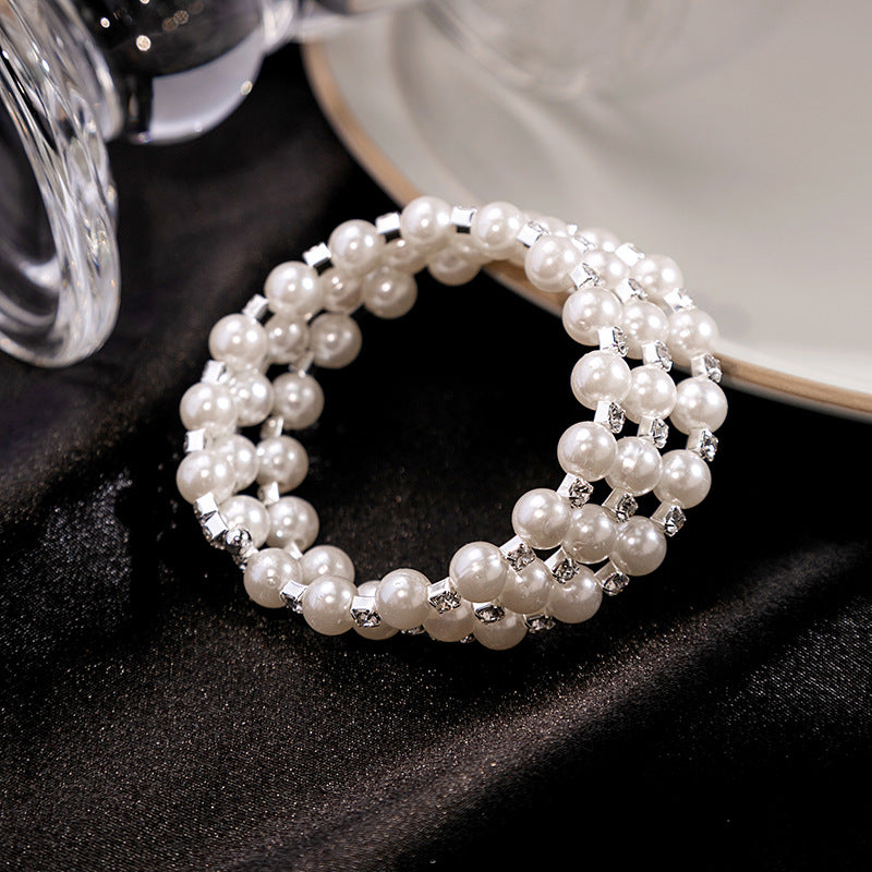Ornament Fashion Pearl Winding Spiral Jewelry Bracelets