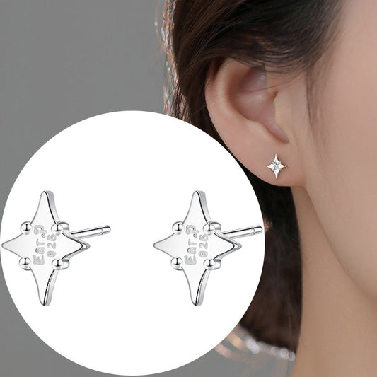 Alphabet Letter Sterling Sier Simple Temperament Source Earrings