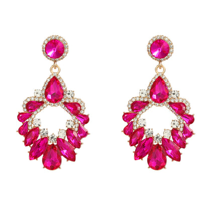 Women's Crystals Exaggerated Rhinestone Full Diamond Bohemian Earrings