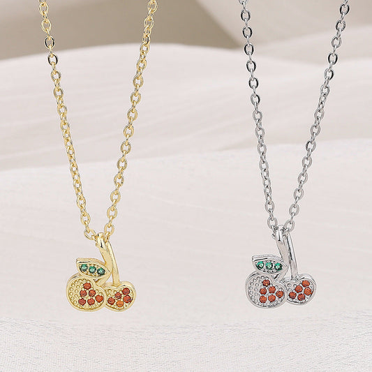 Red Cherry Refined Grace Elegant Sweet Necklaces