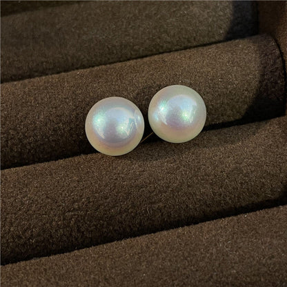 Dazzling Pearl Mosquito Coil Ear Clip Earrings