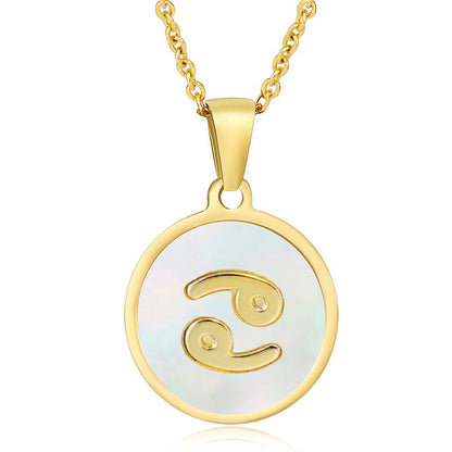 Shell Twee Constellations Stainless Constellation Pendant Necklaces