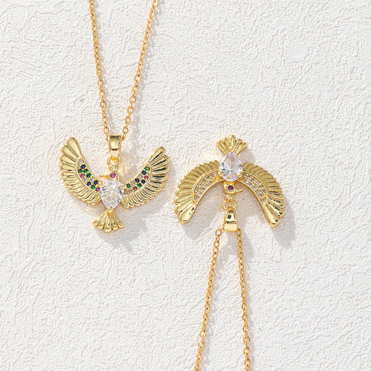 Zircon Bird Ornament Female Personalized Minority Necklaces