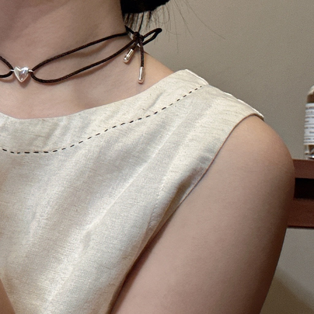 Black Rope Fashion Commuter Geometric Clavicle Chain Necklaces