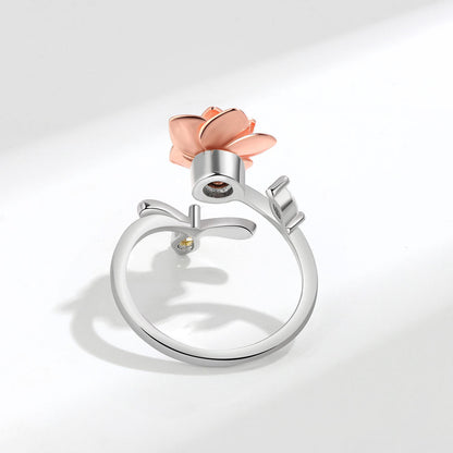 Rose Female Fashion Trendy Korean Flower Rings