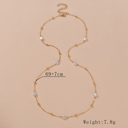 Cold Style Irregular Shaped Pearl Long Necklaces