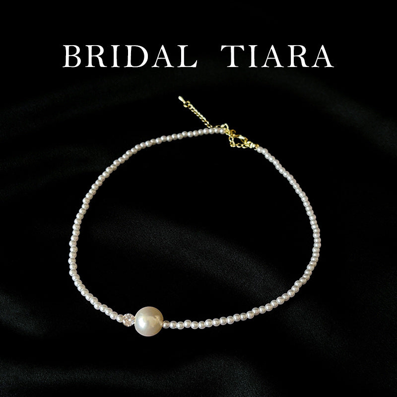 Korean Style Super Fairy Clavicle Chain Vintage Bridal Pearl Necklaces