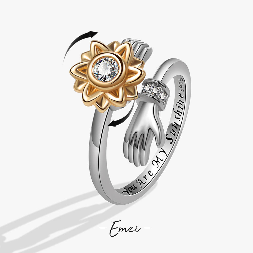 Sunflower Female Spinning Creative You Are Rings