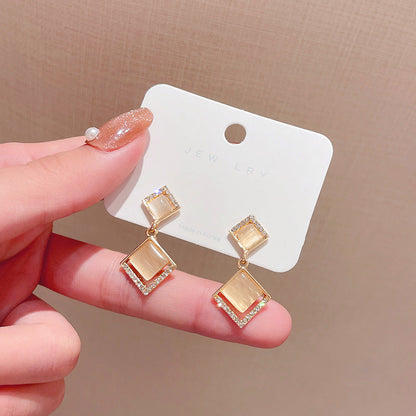 Women's Ear Geometric Bow Eardrops Graceful Full Earrings