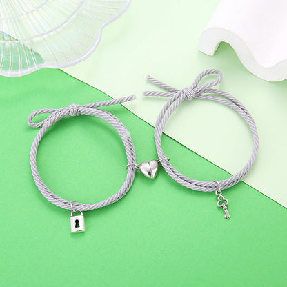 Women's & Men's & Rubber Band Rope Love Oath Bracelets