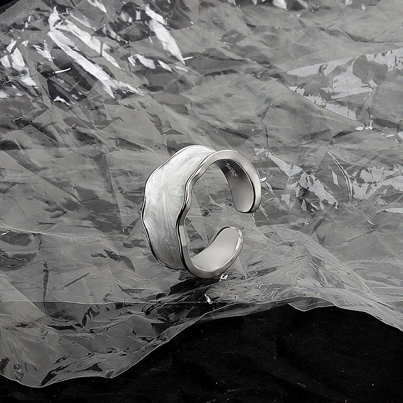 Glazed Resin Female Personality Simple Cold Rings