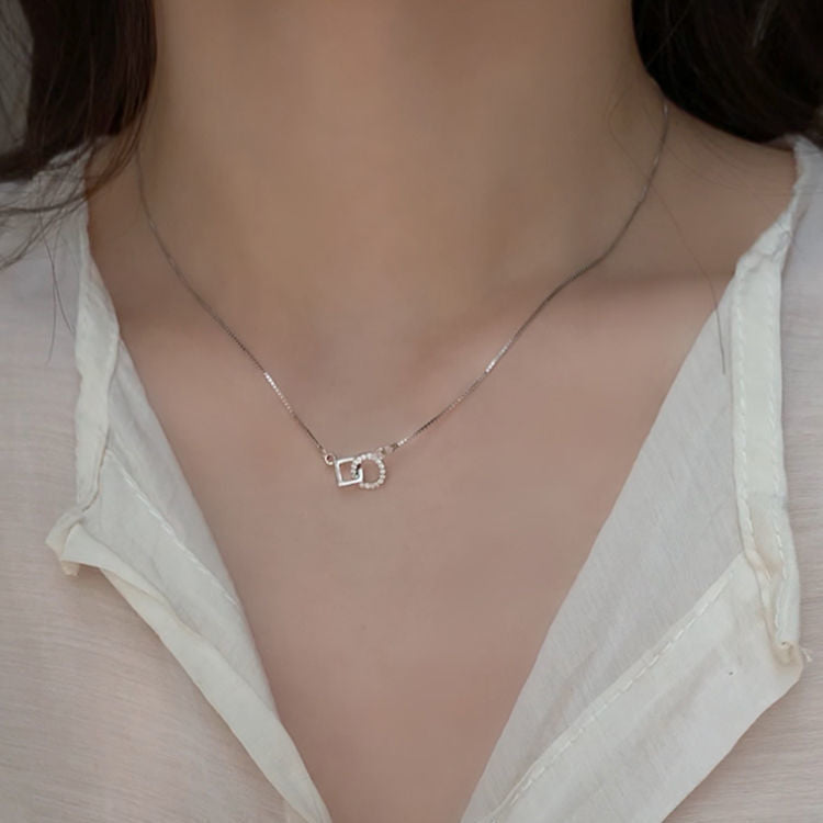 Buckle Geometric Female Cold Style Clavicle Necklaces