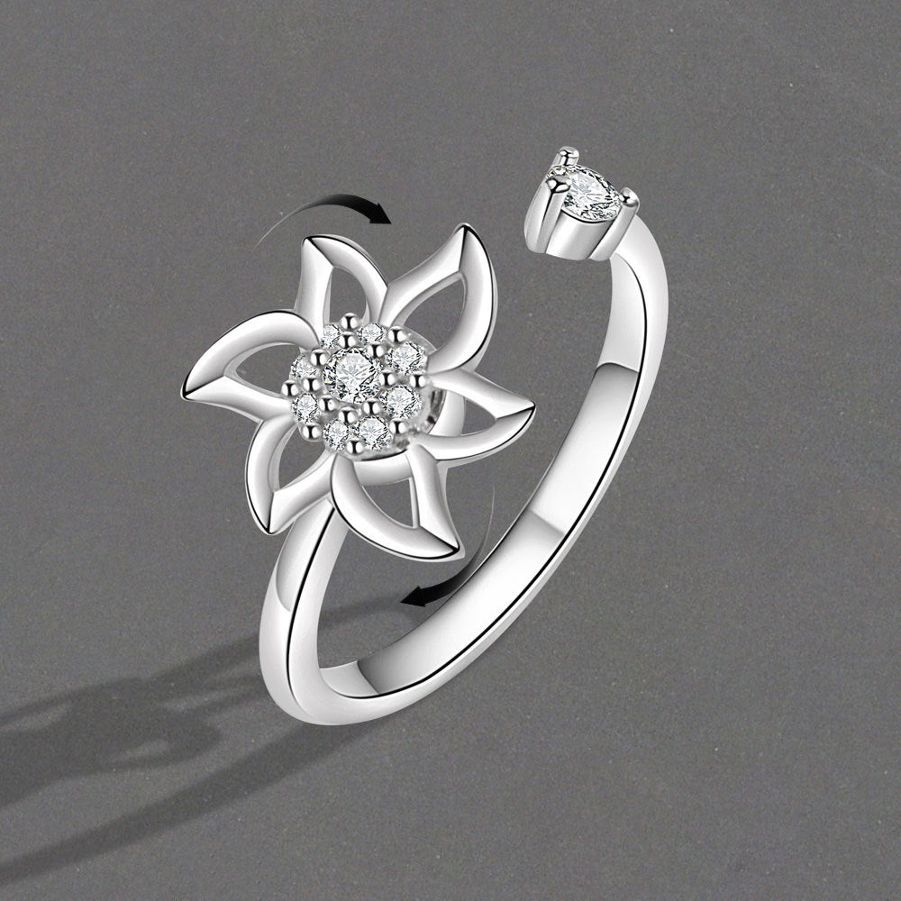 Little Windmill Decompression Style Design Niche Index Finger Rings