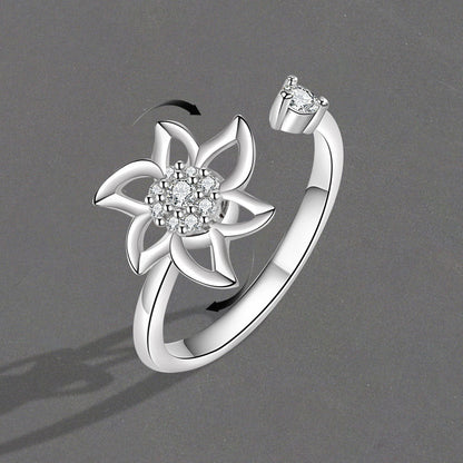 Little Windmill Decompression Style Design Niche Index Finger Rings