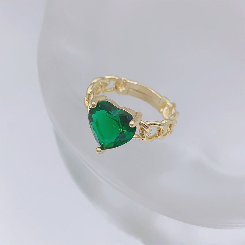 Diamond Love Heart Bow Tie Geometric Rings