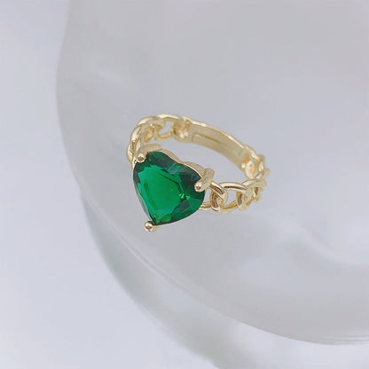 Diamond Love Heart Bow Tie Geometric Rings