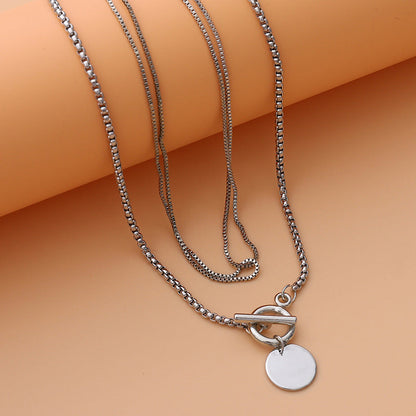 Women's Simple Buckle Pendant For Design Sweater Necklaces