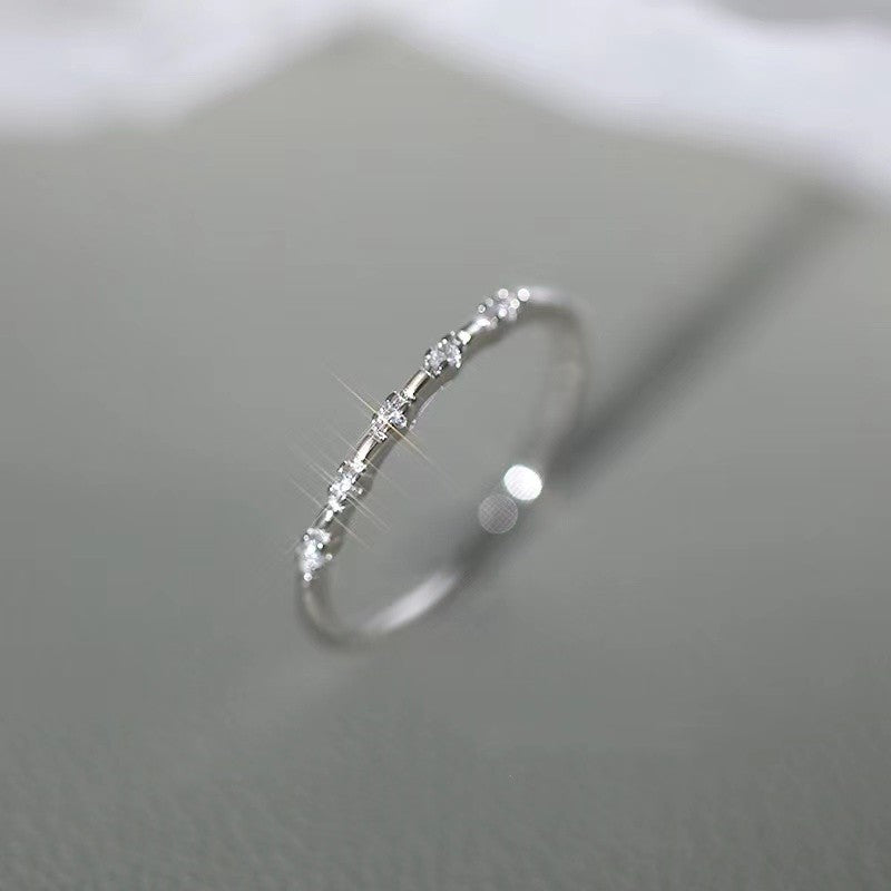 Women's Shiny Diamond Niche High Sense Index Rings