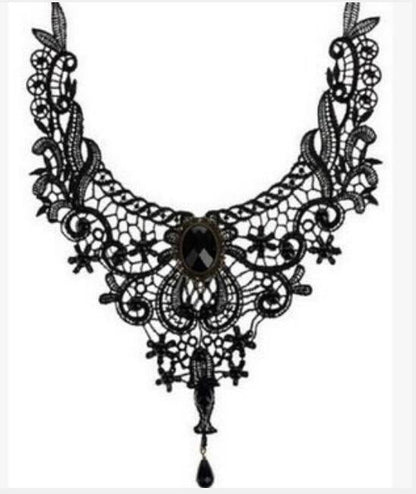 Versatile Lace Detachable Collar Clavicle Chain Necklaces