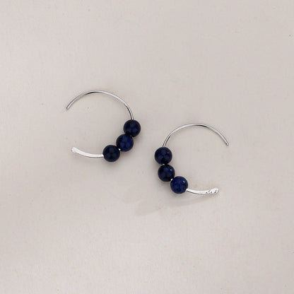 National Style Simple Bean Lucky Beads Ear Small Retro Earrings