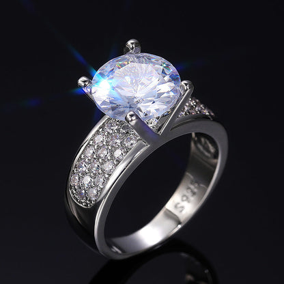 Ornament Fashion Creative Zircon Gemstone Wedding Week Rings