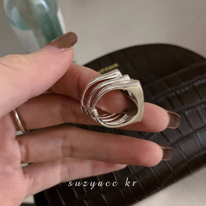 Sier Personalized Female Retro Fashion Elegance Hip Hop Rings