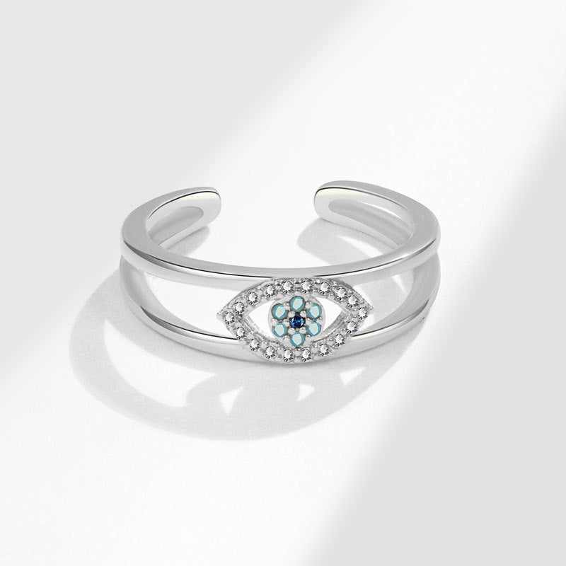 Women's Devil's Eye Female Blue Index Finger Rings