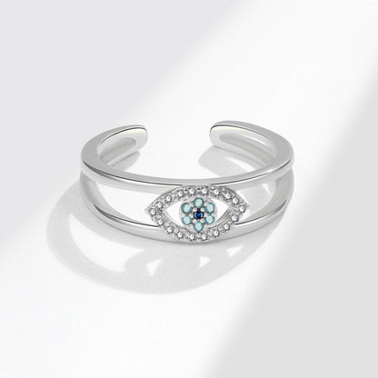 Women's Devil's Eye Female Blue Index Finger Rings
