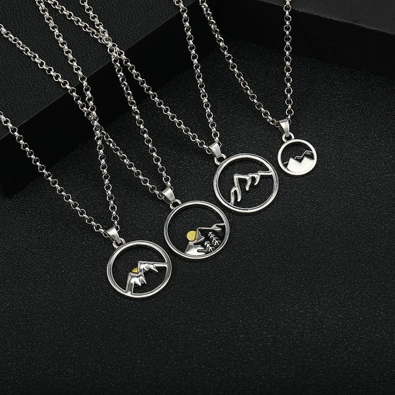 Fashion Sunrise Pendant Simple Sunset Alloy Necklaces