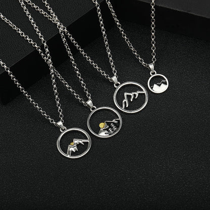 Fashion Sunrise Pendant Simple Sunset Alloy Necklaces