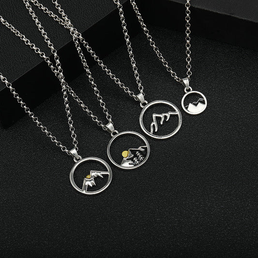 Fashion Sunrise Pendant Simple Sunset Alloy Necklaces