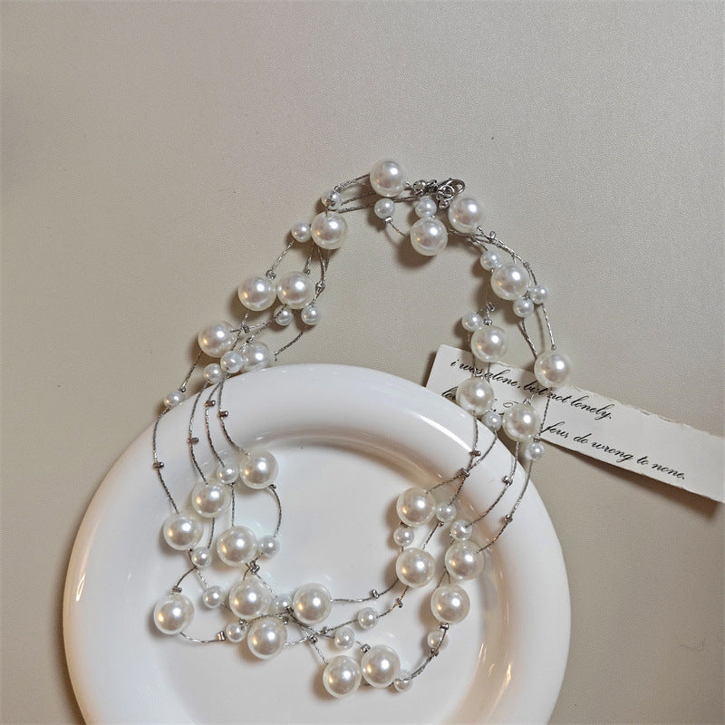 Women's Pearl Sweater Chain Long Light Luxury Necklaces