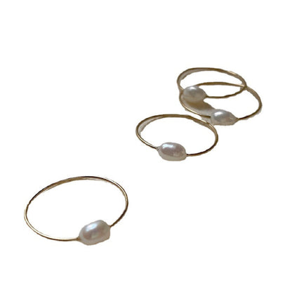 Women's Slim Bag Gold Stacked Washable Elegance Rings