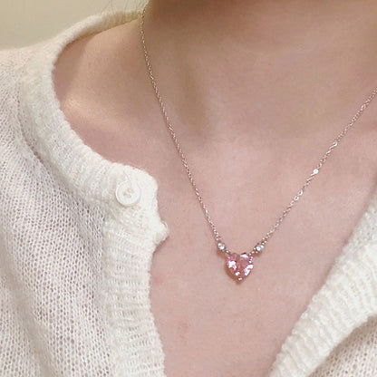Pendant Clavicle Chain Fresh Sweet Girlish Style Crystal Necklaces