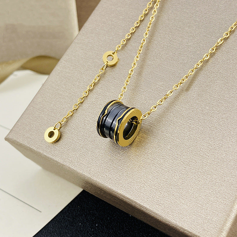 Women's & Men's Ceramic High Version Spring Full Diamond Small Waist Necklaces