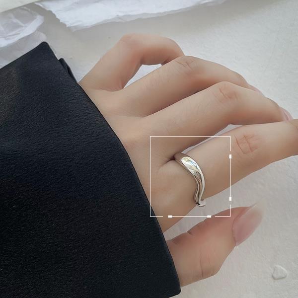 Fashion And Personalized Street Sier Opening Rings