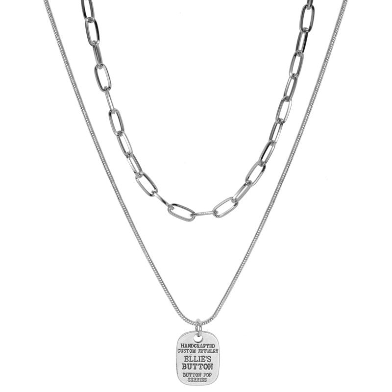 Women's Twin Letter Love Pendant For Niche Design Necklaces