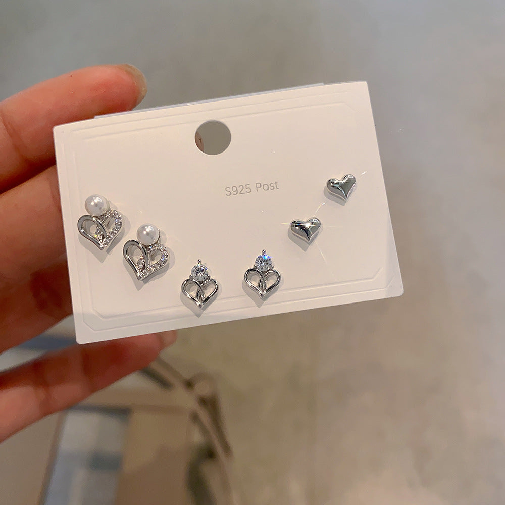 Women's Card Three Pairs Of Natural Shell Earrings