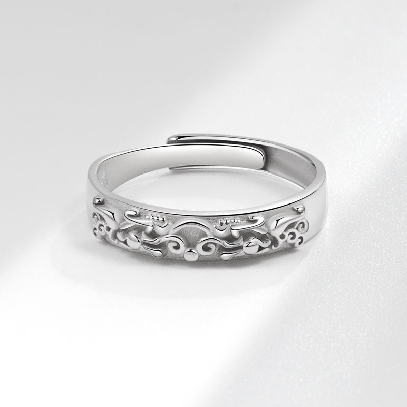 Money Drawing Pi Couple Retro Fashion Personalized Opening Single Rings