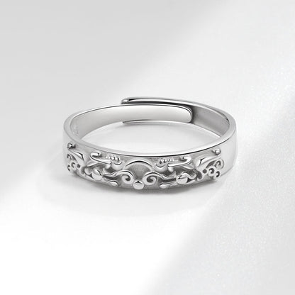 Money Drawing Pi Couple Retro Fashion Personalized Opening Single Rings