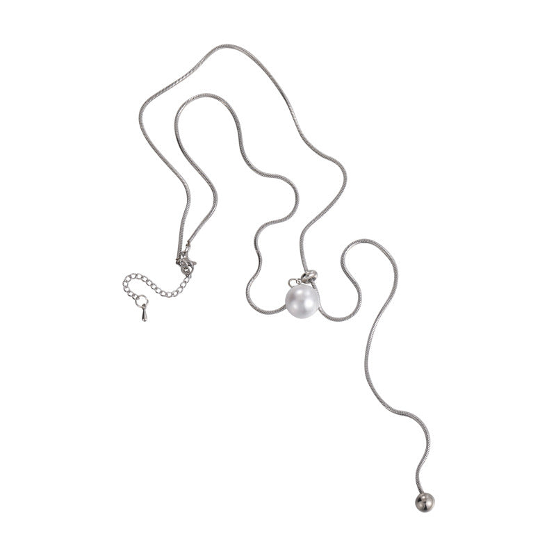 Pull-out Adjustable Pearl High-grade Design Sense Necklaces
