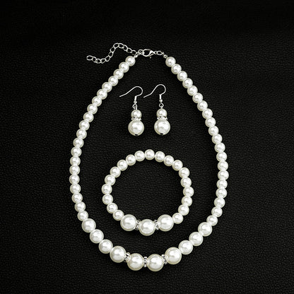 Pearl Three-piece Set Graceful Personality Simple Accessories Necklaces