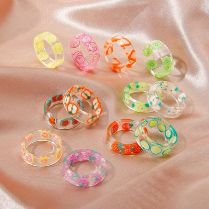 Fashion Creative Personalized Resin Popular Sale Small Rings