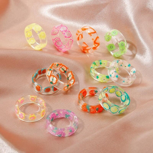 Fashion Creative Personalized Resin Popular Sale Small Rings