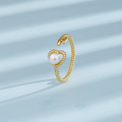 Sweet French Style Temperament Twist Heart-shaped Rings