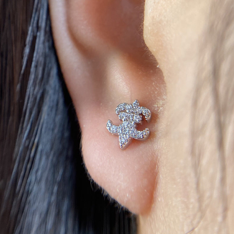 Women's & Men's Style And For Couple Ornament Word Earrings